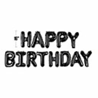 self inflating happy birthday balloon banner bunting 16 inch letters foil (colorful)