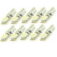 SENCART 10pcs T5 Car Light Bulbs SMD 5050 2 LED Light Bulbs Interior Lights For universal All years
