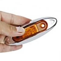 Sencart 1PCS 3LED Car Lights Piranha Waterproof Side Marker Lights Clearance Signal Lamp Side Marker Lights Amber Indicators 12-24V