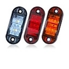 SENCART 2pcs 12V 24V Amber Yellow White Red DSSide Light LED Marker Trailer Truck Turn Clearance Lamp