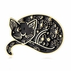 senfai 10k gold color cute sleepy lazy cat pin and brooch (gold) miniinthebox