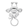 senfai latest lovely magnetic reading glasses holder clip multi-function monkey pin brooch/necklace (rose gold brooch) (silver magnet brooch)