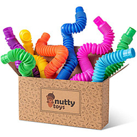 Sensory Pop Tubes 8 Pack - Unique Classroom Fidget for Kids,  Fine Motor Skills Learning for Toddlers - Best Boys Girls Tweens Teens Adult ADHD Gadget Birthday Gift Present Idea miniinthebox