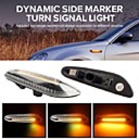 Sequential Amber LED Side Marker Turn Signal Blinker Lights Assembly For BMW E92 E90 E60 E91 E61 E82 E88 E93 E46 E53 X3 E83 X1 E84 E81 E87 2 Colors To Choice