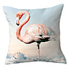 Set of 1 Polyester Pillow Cover Little Qingxin Flamingo Pillow Case INS Nordic Cute Girl Heart Bedside Living Room Sofa Cushion Pillow