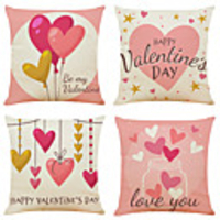 Set of 4 Happy Valentine