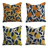 Set of 4 Linen Cotton / Linen Pillow Cover Pillowcase Sofa Cushion Square Throw Pillow Fruit Orange Pear Lemon Pillows Case 4545cm