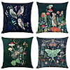Set of 4 Personality Animal Linen Square Decorative Throw Pillow Cases Sofa Cushion Covers 18x18