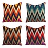 Set Of 4 Pillow Cover Tropic Throw Cover Polyester Cushion Case Sofa Bed Decorative Pillow Home Decor Colorful Striped Waves Tie Dye Print Pillow Covers 4545cm