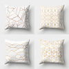 Set of 4 Polyester Pillow Cover,  Geometric Pattern Geometic Simple Classic Square Traditional Classic Throw Pillow