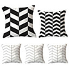 Set of 5 Polyester Pillow Cover,  Striped Geometric Simple Classic Square Traditional Classic Throw Pillow
