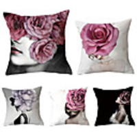 Set of 5 Throw Pillow Simple Classic 4545 cm Cushion Vintage Circle Cover Sofa Home Decor Throw Pillow Case