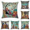 Set of 6 Botanical Bohemian Style Retro Cotton Faux Linen Decorative Square Throw Pillow Covers Set Cushion Case for Sofa Bedroom Car Outdoor Cushion for Sofa Couch Bed Chair miniinthebox