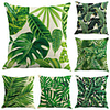 Set of 6 Cotton / Linen Pillow Case,  Botanical Leaf Contemporary Holiday Tropical Throw Pillow