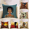 Set of 6 Cotton / Linen Pillow Case,  Novelty Classic Oil Painting Antique Artistic Style Throw Pillow