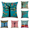Set of 6 Linen Pillow Cover,  Floral Botanical Rustic Fashion Throw Pillow