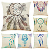 Set of 6 Romantic Wind Chimes Linen Square Decorative Throw Pillow Cases Sofa Cushion Covers 18x18