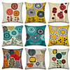 Set of 9 Linen Pillow Cover,  Floral Geometic Wedding Fashion Throw Pillow