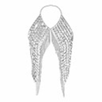 sexy chain necklace fashion shoulder necklaces bra body jewelry summer beach party dress (silver2)