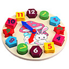 Shape Sorter Toy Stress Reliever Number Geometric Pattern Wooden For Kid