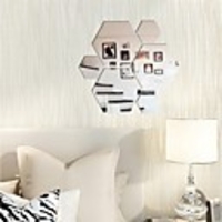 Shapes Wall Stickers Mirror Wall Stickers Decorative Wall Stickers,  Vinyl Home Decoration Wall Decal Wall Decoration 11pcs / Removable