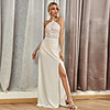 Sheath / Column Beautiful Back Sexy Prom Formal Evening Dress Halter Neck Sleeveless Floor Length Spandex with Split 2020