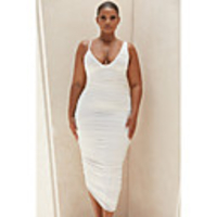 Sheath / Column Elegant bodycon Homecoming Wedding Guest Dress V Neck Sleeveless Ankle Length Spandex Tulle with Sleek 2020