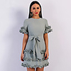Sheath / Column Elegant Minimalist Party Wear Cocktail Party Dress Jewel Neck Short Sleeve Short / Mini Chiffon with Sash / Ribbon Ruffles 2020