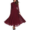 Sheath / Column Elegant Minimalist Party Wear Prom Dress High Neck Long Sleeve Ankle Length Chiffon with Pleats 2020