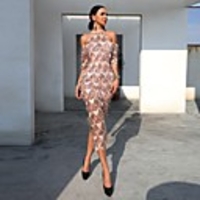 Sheath / Column Flapper Sexy Party Wear Cocktail Party Dress Halter Neck Half Sleeve Tea Length Spandex with Tassel 2020
