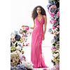 Sheath / Column Halter Neck Sweep / Brush Train Chiffon Bridesmaid Dress with Sash / Ribbon / Ruffles / Draping