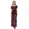 Sheath / Column Minimalist Boho Holiday Party Wear Dress Scoop Neck Short Sleeve Floor Length Lace with Pattern / Print 2020