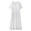 Sheath / Column Minimalist Boho Holiday Party Wear Dress V Neck Short Sleeve Ankle Length Lace with Lace Insert 2020