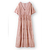 Sheath / Column Minimalist Boho Holiday Party Wear Dress V Neck Short Sleeve Ankle Length Lace with Pleats 2020