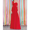 Sheath / Column Minimalist Elegant Wedding Guest Formal Evening Dress One Shoulder Sleeveless Floor Length Chiffon with Pleats 2020