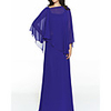 Sheath / Column Mother of the Bride Dress Elegant Jewel Neck Floor Length Chiffon Half Sleeve with Tier 2020