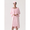 Sheath / Column Mother of the Bride Dress Elegant Plus Size Jewel Neck Knee Length Polyester Long Sleeve with Appliques 2020