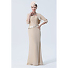 Sheath / Column Mother of the Bride Dress Elegant Plus Size Straight Neckline Floor Length Chiffon Satin Sleeveless with Sash / Ribbon Appliques 2020 Mother of the groom dresses