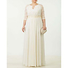 Sheath / Column Mother of the Bride Dress Elegant Plus Size V Neck Floor Length Chiffon Lace 3/4 Length Sleeve with Ruffles Appliques 2020