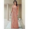 Sheath / Column Mother of the Bride Dress Elegant V Neck Floor Length Chiffon Short Sleeve with Ruffles Ruching 2020