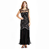 Sheath / Column Roaring 20s Vintage Party Wear Formal Evening Dress Illusion Neck Sleeveless Ankle Length Spandex with Pleats Crystals 2020