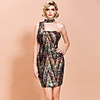 Sheath / Column Sexy bodycon Party Wear Cocktail Party Dress One Shoulder Sleeveless Short / Mini Sequined with Sequin 2020