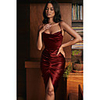 Sheath / Column Sexy bodycon Party Wear Cocktail Party Dress Spaghetti Strap Sleeveless Asymmetrical Stretch Satin with Sleek Ruched 2020