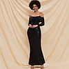 Sheath / Column Sexy bodycon Party Wear Prom Dress Off Shoulder Long Sleeve Floor Length Sequined with Sequin 2020