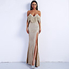 Sheath / Column Sexy Sparkle Prom Formal Evening Dress Sweetheart Neckline Sleeveless Floor Length Spandex with Tassel Split 2020