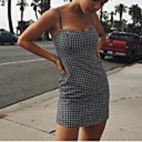 Sheath / Column Vintage Sexy Party Wear Cocktail Party Dress Spaghetti Strap Sleeveless Short / Mini Cotton with Sleek 2020