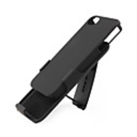 Shell Holster Belt Clip Combo Case for iPhone 4 (Black)