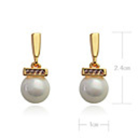 Shell Pearl Zircon Earring
