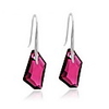 Shining Crystal And 925 Sterling Silver With Platinum Plated Earrings - Champagne