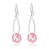 Shining Crystal And 925 Sterling Silver With Platinum Plated Earrings - Light Blue